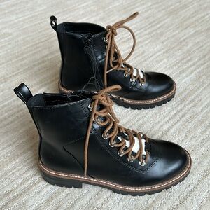 A New Day™ Leighton Hiking Boots With Memory Foam Rugged Casual Boot Black Sz 8